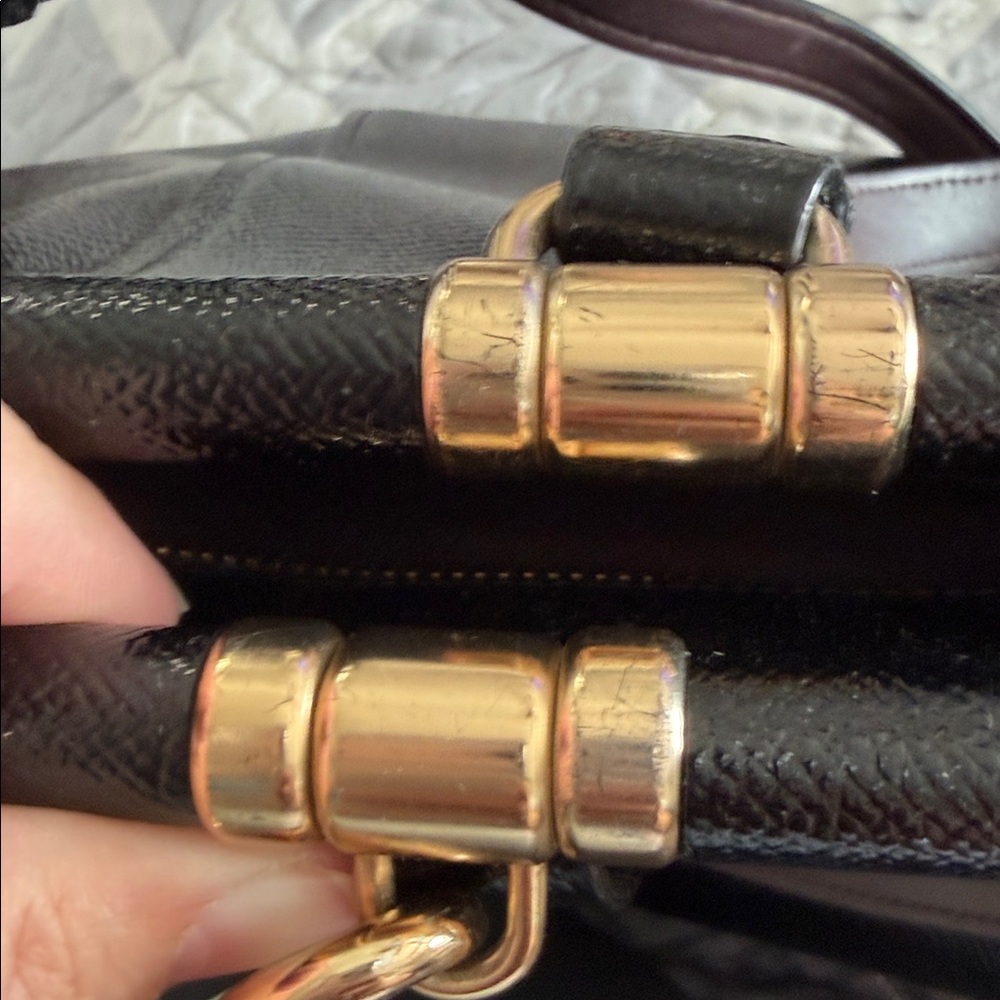 🔴SOLD!!!!🔴Coach Black Satchel with Gold Accents - Picture 8 of 9